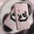 thumbnail image 4 of Case for OnePlus Nord 2T 5G Cover Magnetic 3D Pattern Wallet Flip Case With Strap - Cute panda, 4 of 5