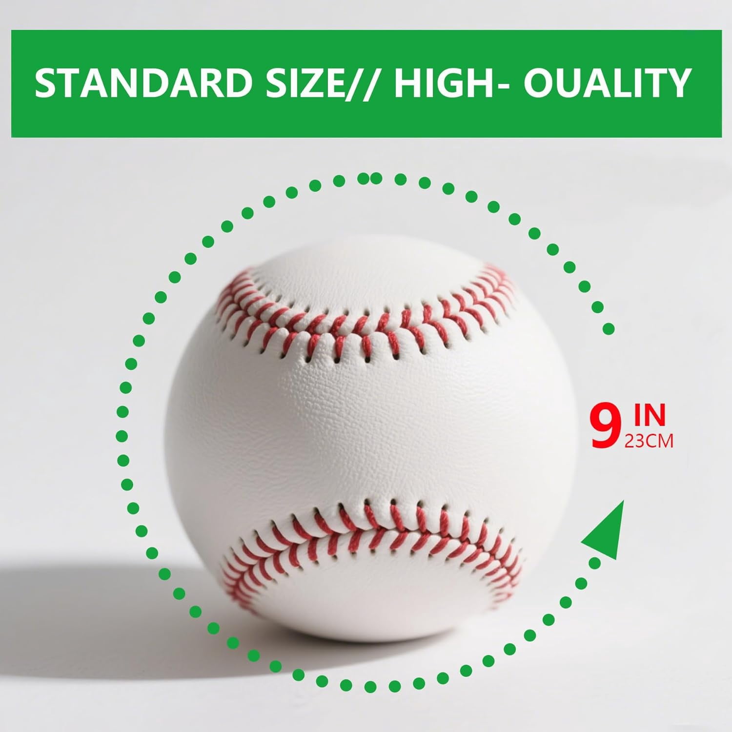 Baseball Balls, Leather Covered Practice Ball for League Play, Pitching, Hitting, Batting, Fielding, Autograph