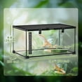 thumbnail image 2 of PawHut Glass Reptile Terrarium with Thermometer, Water Basin, Full View Visually for Lizards, Horned Frogs, Snakes, Spiders, 2 of 7