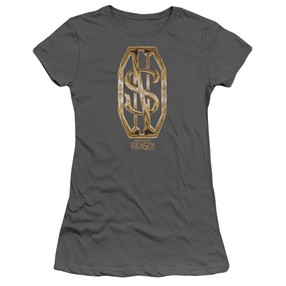 Fantastic BeastS/Scamander Monogram S/S Junior Women's T-Shirt Sheer Charcoal