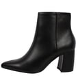 thumbnail image 2 of Delicious Women's Pointy Toe High Top Zipper Block Ankle Bootie, Black ,  6.5 M US, 2 of 6