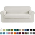thumbnail image 1 of CHUN YI Housse de Canapé Extensible 2 Pcs à Carreaux avec Coussin, 1 of 6