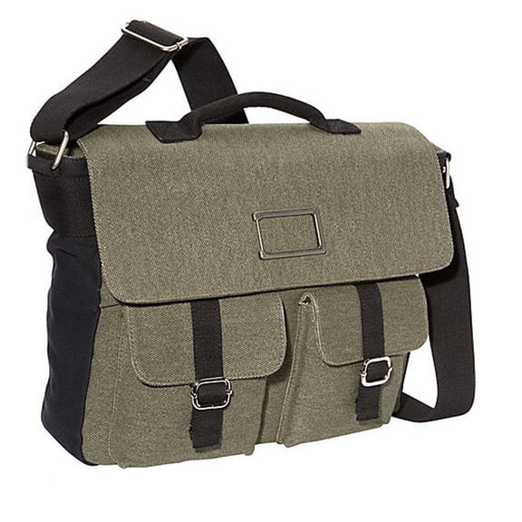 Ducti "Fort Worth" Laptop & Messenger Bag - Green Grey