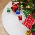 thumbnail image 2 of JOYIN 48Inch Christmas Tree Skirt,White Faux Fur Snowy White Plush Velvet Christmas Tree Skirt for Merry Christmas Holiday Tree Decorations and Party, 2 of 7