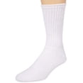 thumbnail image 2 of Vinco 12-Pack Unisex Premium Cushion Cotton Athletic Crew Socks Breathable Sports Socks for Men & Women (White, Socks Size 9-11 Shoe Size 5-10), 2 of 3