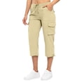 thumbnail image 6 of Capri Pants for Women Summer Quick Dry Drawstring Cargo Capris Outdoor Golf Hiking Pants with Pockets, S, 6 of 6