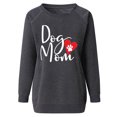 thumbnail image 4 of Crew Neck Long Sleeve Sweatshirt for Women Letter Graphic Print Casual Loose Pullover Spring Fall Teens Girl Cute Shirt(Gray,L), 4 of 5