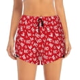 thumbnail image 2 of Salouo Hohoho Print Women's 2 in 1 Running Shorts Double-Layer Shorts Athletic Workout Gym Yoga Shorts Running Shorts for Women-Medium, 2 of 7
