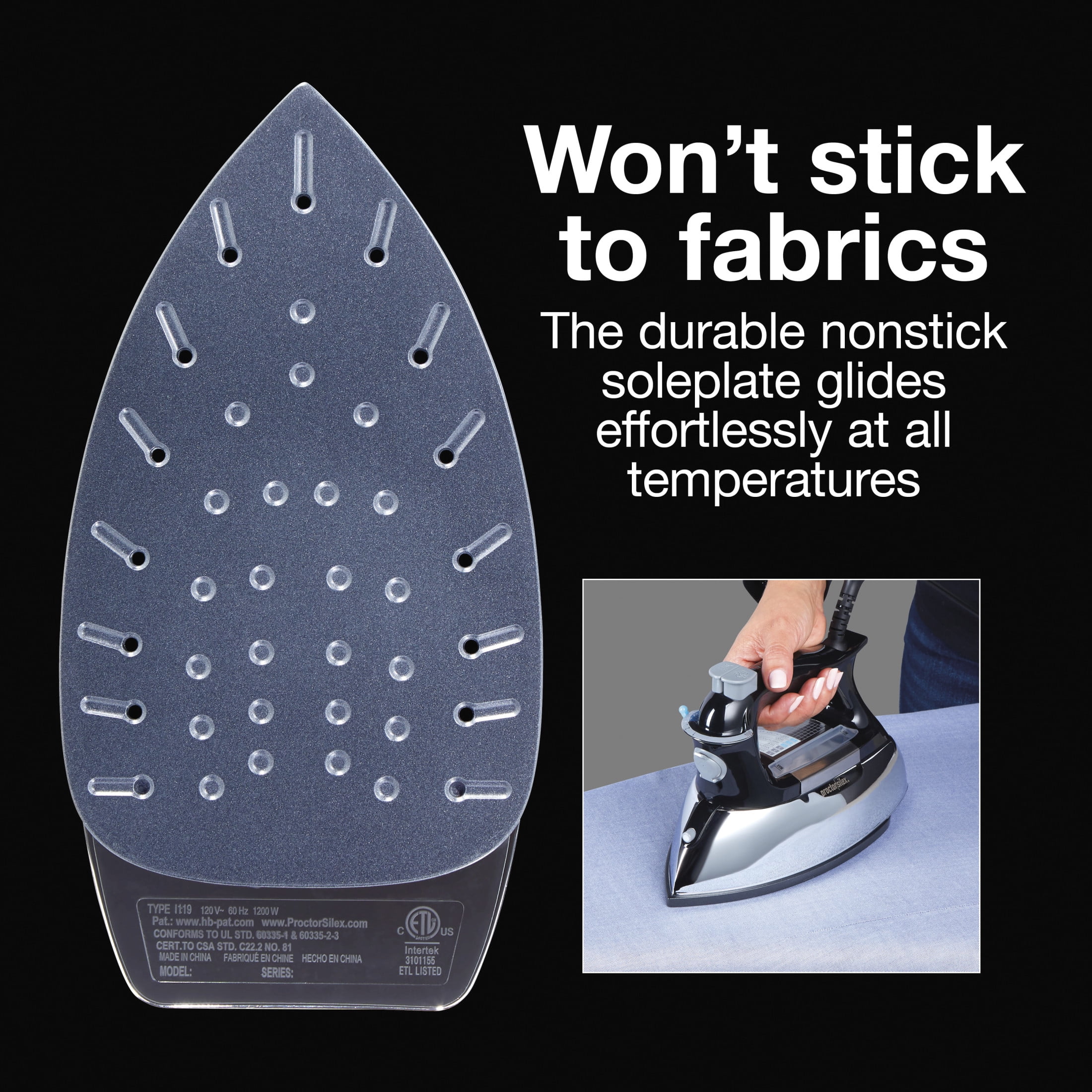 Free Shipping! Proctor Silex Retro Iron, Model 17075 - Walmart.com