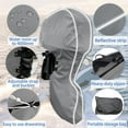 thumbnail image 4 of Zenicham 600D Fade and Crack Resistant Trailerable Outboard Motor Cover with Reflective Strips and Adjustable Strap Gray(Fits 225-250 HP), 4 of 7
