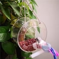 thumbnail image 4 of VONKY Round Bird Feeder Decorations Hanger Clear Glass Window Large Tray with Suction Cups, 4 of 6