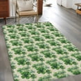 thumbnail image 2 of Area Rugs for Living Room Bedroom, St Patricks Day 4'x6' Rug Washable Carpet Runner Indoor Outdoor, Spring Green Shamrock on Linen Non Slip Accent Floor Mats Rug for Kitchen, Office, 2 of 8