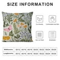 thumbnail image 5 of COMIO  Floral Pillow Sham Vintage Garden Plants Herbs Flowers Botanical Classic Design Art, Quality Microfiber Bedding Item for All Seasons,, 5 of 5