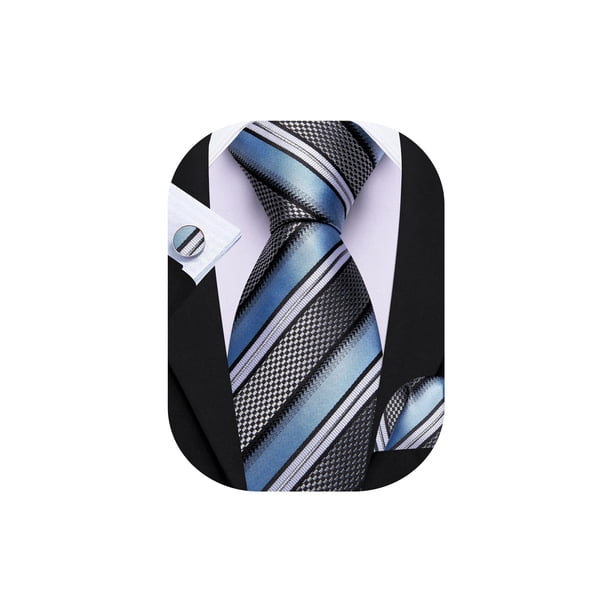 Conjunto de Corbata de Seda con Rayas Barry.Wang, 150 cm de Largo