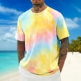 thumbnail image 2 of JAJAHO Mens Crew Neck T Shirt Tie Dye Short Sleeve Graphic Tee Comfort Casual Daily Wear Summer Beach Shirts Stylish Tops, 2 of 4