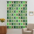 thumbnail image 2 of Saint Patrick's Day Sheer Curtains 63 Inches Long, Vintage Green Plaid Lucky Clovers Light Filering Curtains, Breathable Simi Curtain Privacy Drapes for Living Room Bedroom Window Treatment, 2 of 9