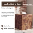thumbnail image 3 of vidaXL Solid Teak Wood Stool, Versatile Footrest/Side Table, 15.7" x 15.7" x 17.7" Brown, 3 of 12