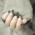 thumbnail image 3 of NIAIZEK French Nail Guide 4Sheets Curved Line Black Paper For Professional And Home Nail Art Design, 3 of 8