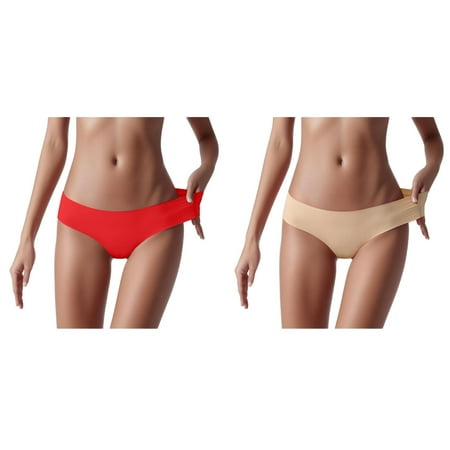 2-Pack Women s Non- Ice Silk Breathable Midwaist Solid Color Underwear plus Size Lingerie for Women Stockings Women Lingerie Waist Body Stockings Lingerie Ruffle Underwear for Women Lingerie for