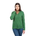 thumbnail image 4 of Ladies Merino Wool Double Collar Zipped Cardigan, 4 of 6