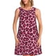 thumbnail image 1 of Fotbe Rose Leopard Print Vestido de Verano sin Mangas para Mujer – Vestido Midi Línea A, Estilo Camiseta Floral, Vestido Playero Casual y Fluido, 1 of 7