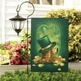 thumbnail image 3 of St. Patrick's Day Garden Flag Linen Outdoor Flag Shamrock Hat Gold Holiday Yard Flags Double Sided House Flag for Home,indoor ,12.5''×18''in., 3 of 4