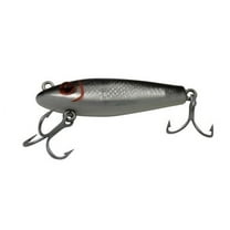 MirrOlure 2-1/8" Sinker Fishing Lure, Black & Silver, 1/4 oz