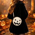 thumbnail image 5 of Halloween Shoulder Bags, Pumpkin Themed Shoulder Messenger Purse, Funny Handheld Bag for Halloween Holiday Party, 5 of 5