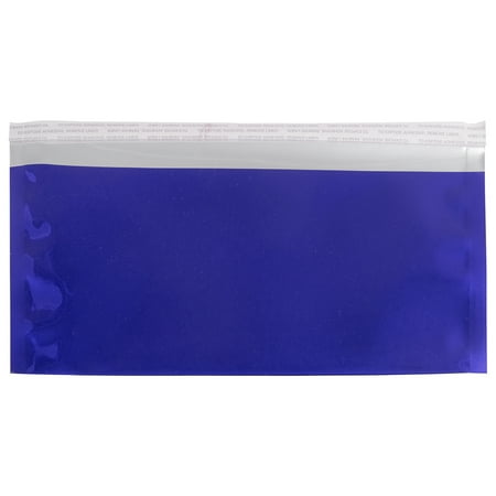 UPC: 0608729149248 | JAM #10 Foil Envelopes  4 1/8 x 9 1/2  Blue  100/Pack  Peel & Seal