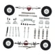 thumbnail image 2 of Kit de bricolaje para eje delantero y trasero, varillas de fijación de eje trasero de repuesto, soportes de metal, actualización robusta para coche RC Plata, 2 of 8