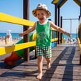 thumbnail image 5 of Elutong Toddler Boy Summer Clothes, 1-6T Boy Summer Cotton Outfits Sleeveless Dinosaurs Shorts Set, 5 of 7