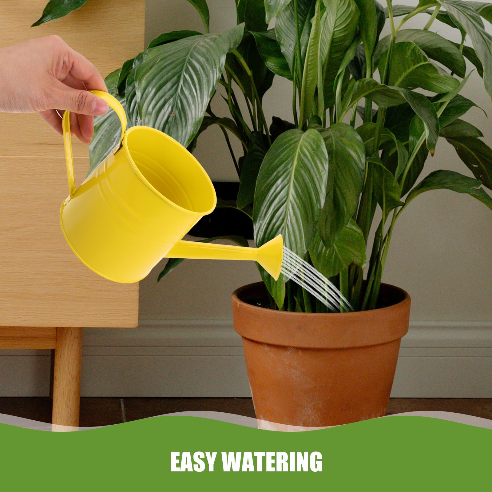 BESTYASH 2-Pack Metal Watering Cans for Garden, Assorted Colors, Outdoor Floral and Plant Care Tools