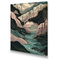 thumbnail image 2 of DESIGN ART Designart "Green Linear Symphony Iv" Minimalism Line Art Canvas Prints 34 in. wide x 44 in. high, 2 of 5