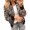 Z&Brown266, variant on Women's Bomber Jacket Retro Classic Leopard Graphic Print Loose Cozy Long Sleeve Street Stroll Outerwear Coat