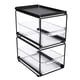 thumbnail image 4 of Organizador de almacenamiento para armario con contenedor transparente, organizador de armario, duradero y multiusos. Dos capas negro, 4 of 9