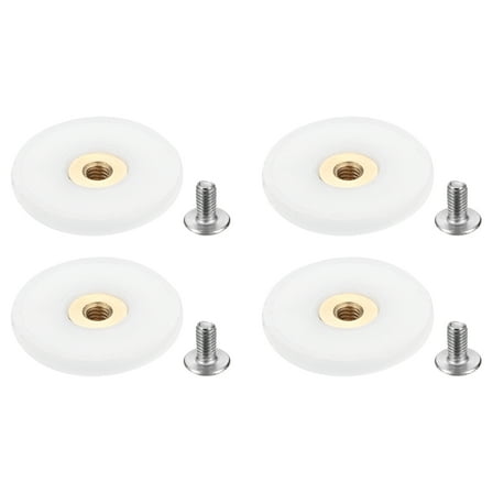 Shower Door Rollers 26mm/1", 4 Pack Glass Door Runner Sliding Shower Door Grooved Wheels, White