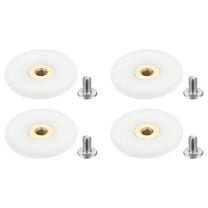Shower Door Rollers 26mm/1", 4 Pack Glass Door Runner Sliding Shower Door Grooved Wheels, White