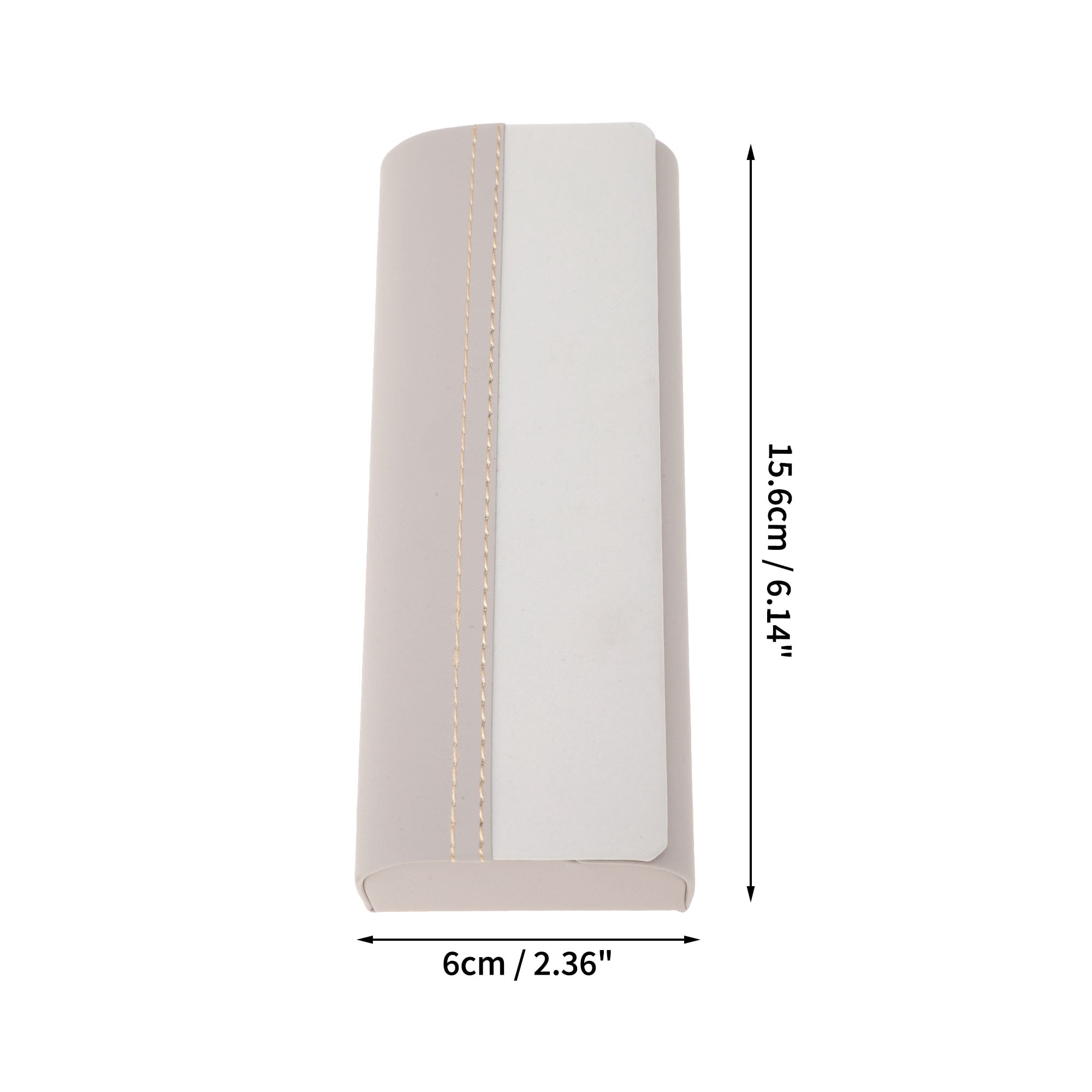 Unique Bargains Eyeglasses Case Simple Eyeglasses Storage 6.14"x2.36"x1.18" Light Gray
