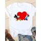 thumbnail image 1 of Disney Print Lovely Trend 90s Clothing Mickey Mouse Tee Shirt Casual Fashion Women Cartoon Graphic Short Sleeve T-shirtsL Gao Jinjia LED, 1 of 2