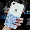 thumbnail image 6 of Case for iPhone XR, Luminous Fashionable Trendy Shiny Glitter Phone Cover, Gradient Non-Yellowing Shockproof with Glamorous Shimmering Protection Case for iPhone XR, Purple, 6 of 6