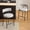 Grey, variant on Furnilivng 24'' Bar Stools Set of 2, Modern Boucle Counter Height Bar Stools with Curved Back and Black Metal Frame, Upholstered Kitchen Stools, Barstools for Kitchen Island, Bar, Cream White