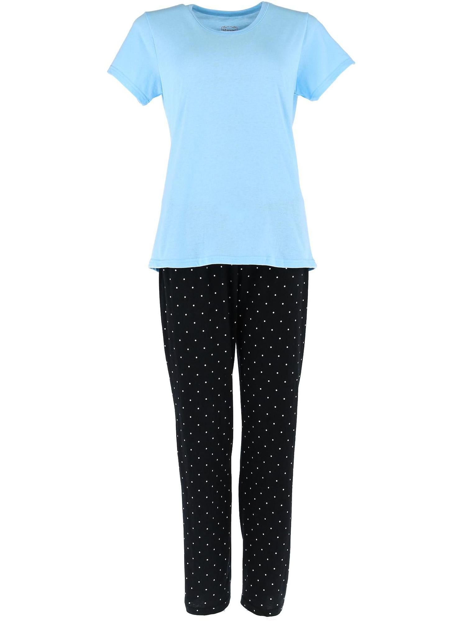 Hanes Essential Knit Tee and Pant Pajama Set (Women's)