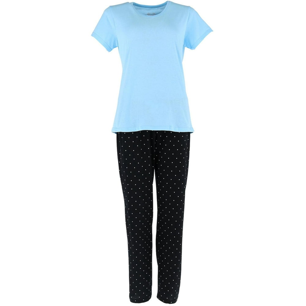 Hanes Hanes Essential Knit Tee and Pant Pajama Set (Women's