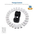 thumbnail image 3 of Cable Matters [UL Listed] Lot de 25 10Gbps Crics Keystone Cat6, Profil Mince Cric Keystone Ethernet, Cric Keystone RJ45 avec Support Punché, Blanc (Modèle 180070), 3 of 8