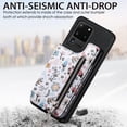 thumbnail image 2 of Allytech Galaxy S20 Ultra Case with Zipper Pocket & Cards Holder, Floral Slim Wallet Case for Girls Women Shockproof Stand Compatible with Car Mount Phone Case for Samsung Galaxy S20 Ultra -Black, 2 of 9