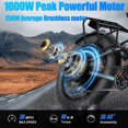 thumbnail image 4 of Folding Electric Bike for Adult 26'', 1000W E-Mountain Bike 48V 20Ah UL2849 Removable Battery Fat Tire Ebike up to 30MPH Long Range Off-road Ebike Beach Snow Dual Hydraulic&Brakes Bicycle, 4 of 18