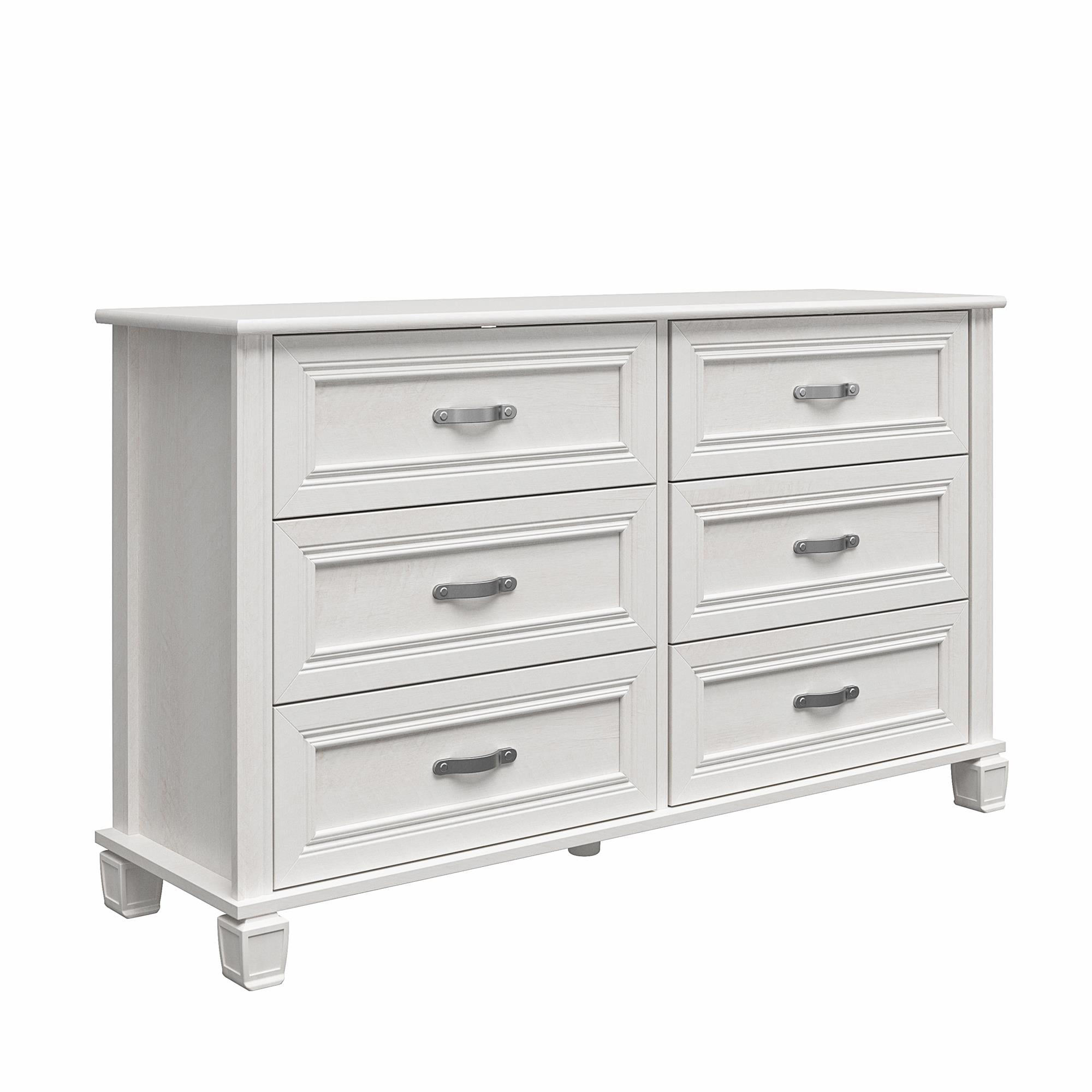 Ameriwood Home Hillview 6 Drawer Dresser, Ivory Oak