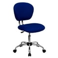 thumbnail image 2 of Flash Furniture Mid-Back Blue Mesh Padded Swivel Task Office Chair with Chrome Base, 2 of 13