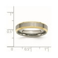thumbnail image 6 of Chisel Titanium Brushed Yellow IP-plated 5mm Beveled Edge Band, 6 of 7
