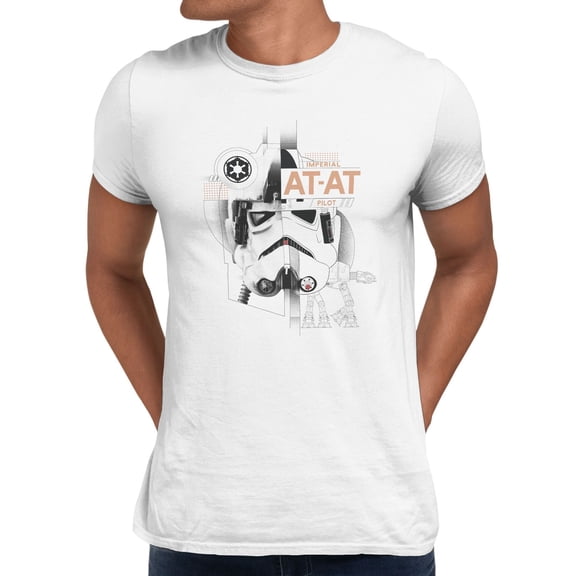 Star Wars The Mandalorian And Grogu Imperial AT-AT Pilot Men's T Shirt (White, S-XXXL)